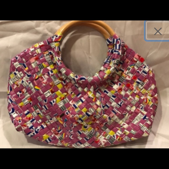 Recycled Candy Wrapper Handbag - Picture 2 of 5